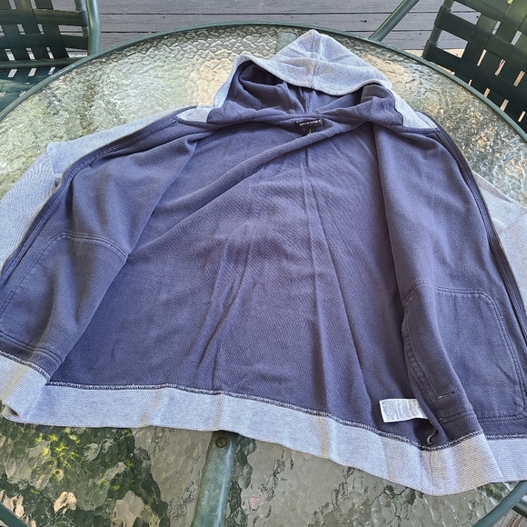 BR women's striped zip-up‎ hooded sweatshirt size Large - Picture 3 of 9